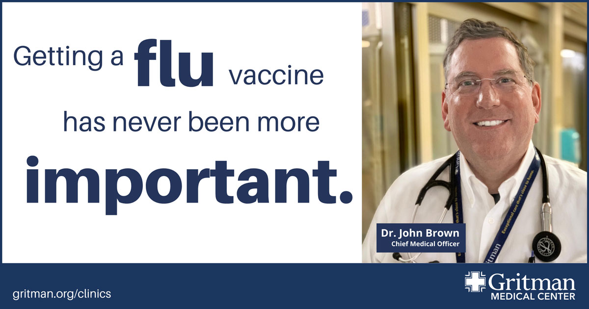 Getting a flu shot has never been more important: dr. John brown, chief medical officer