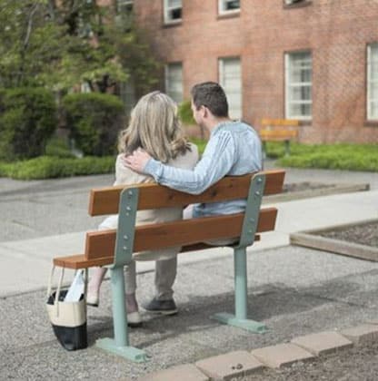 couple sitting on a bench