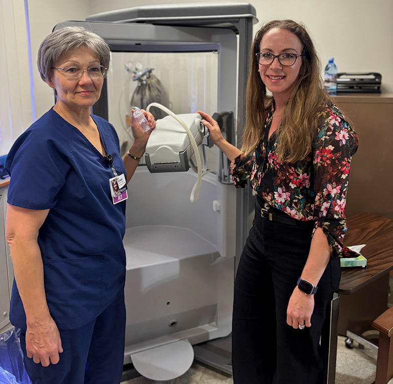 Pulmonary Testing staff and equipment